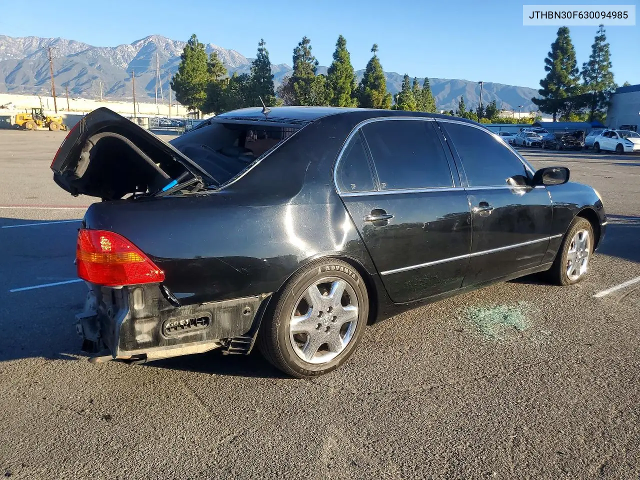2003 LEXUS LS VIN JTHBN30F630094985 — фото 3