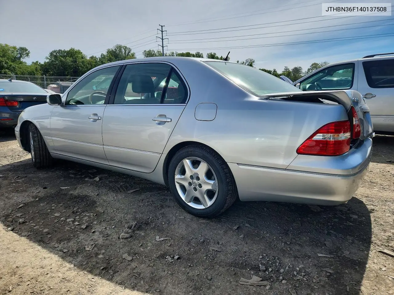 2004 LEXUS LS VIN JTHBN36F140137508 — фото 2