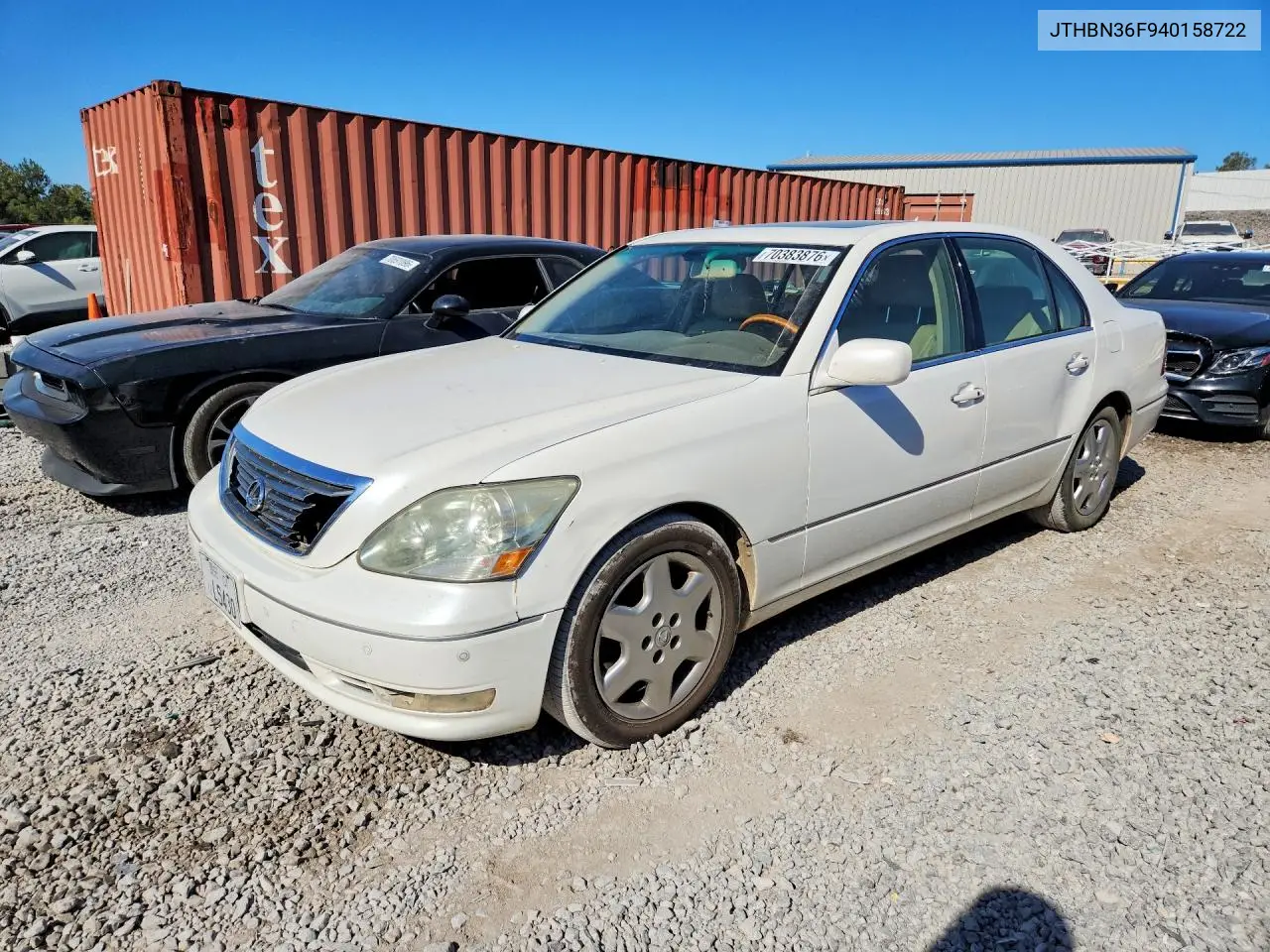 LEXUS LS 2004, VIN JTHBN36F940158722