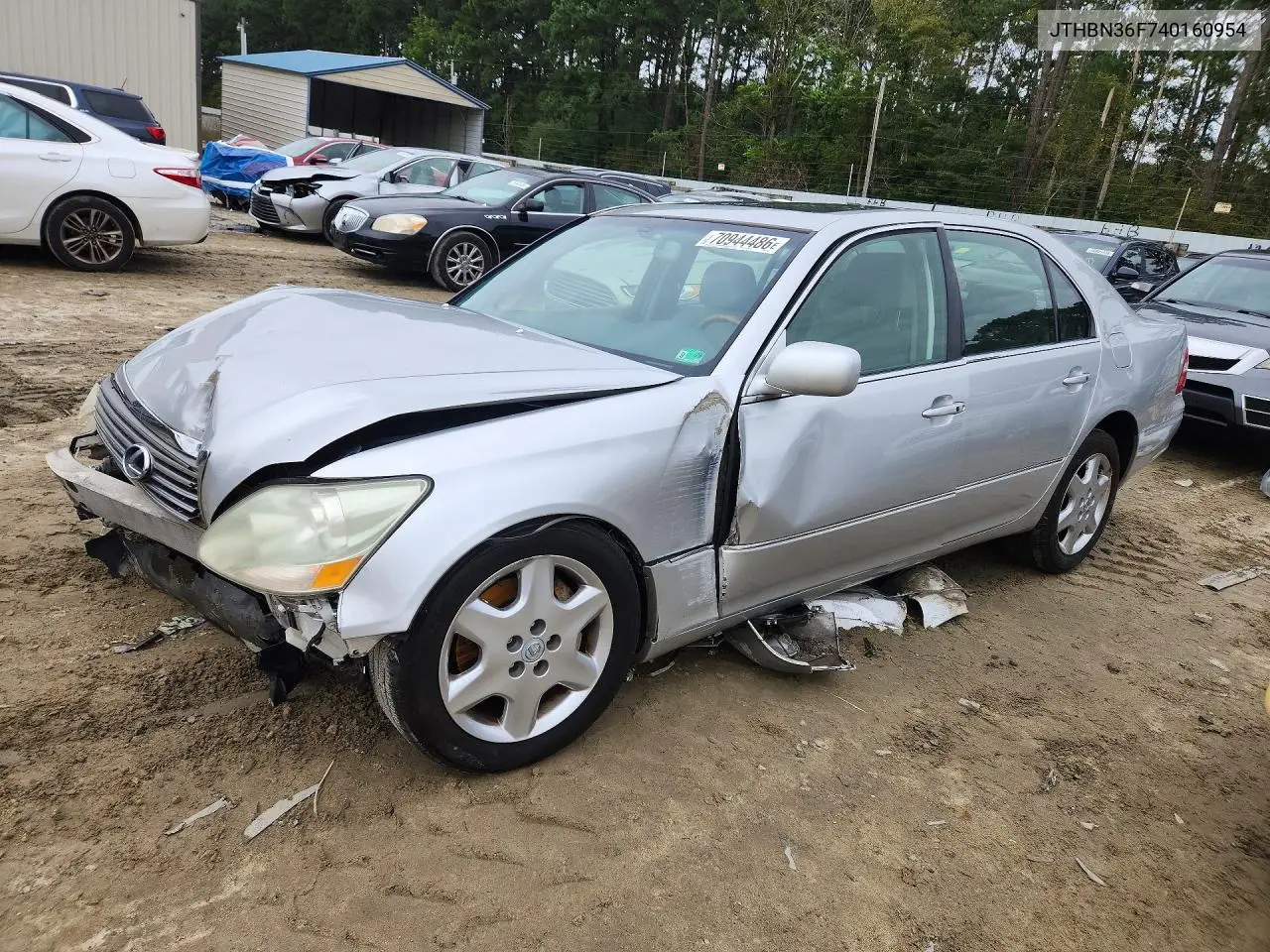 LEXUS LS 2004, VIN JTHBN36F740160954