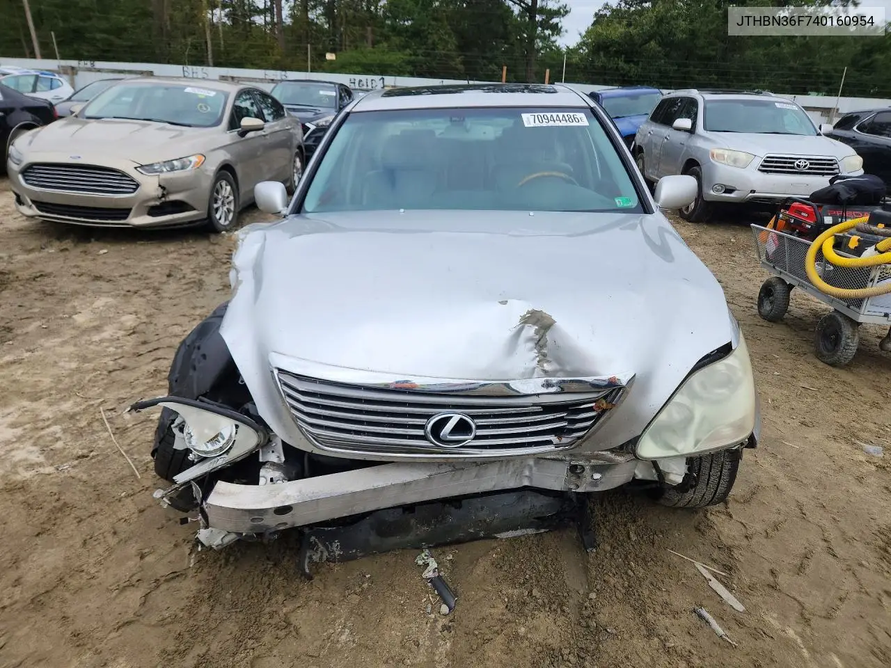 2004 LEXUS LS VIN JTHBN36F740160954 — фото 5