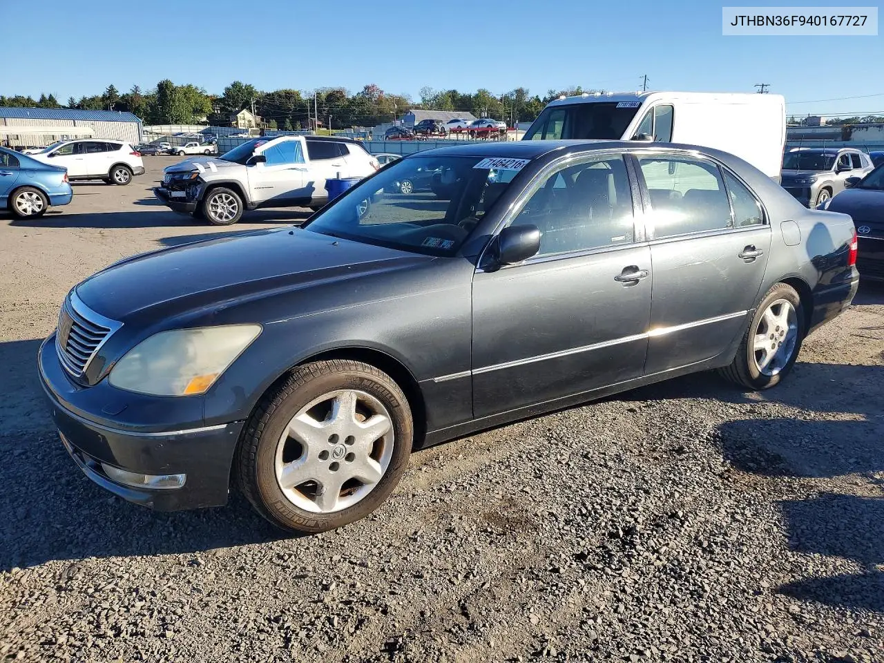 LEXUS LS 2004, VIN JTHBN36F940167727