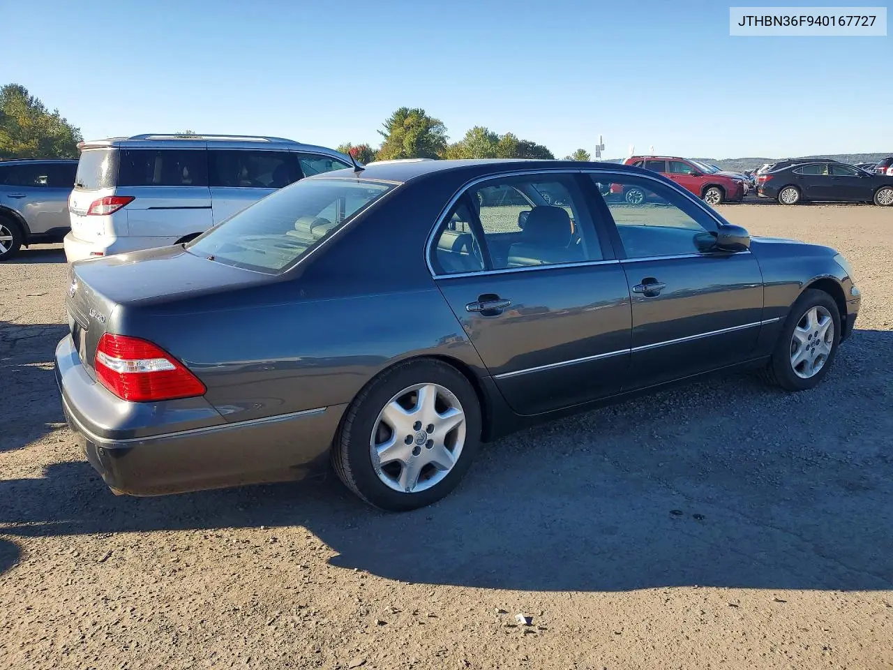 2004 LEXUS LS VIN JTHBN36F940167727 — фото 3