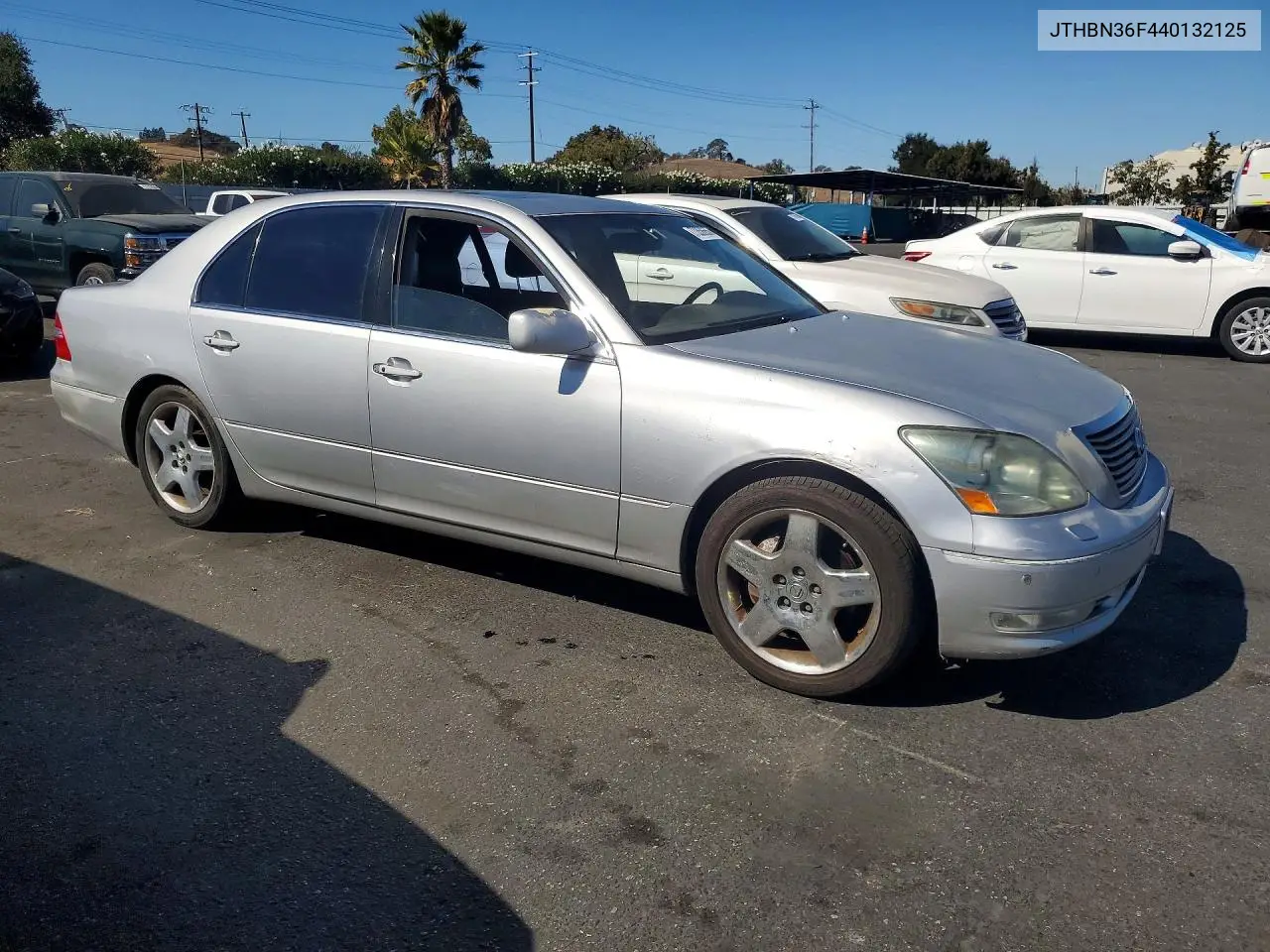 2004 LEXUS LS VIN JTHBN36F440132125 — фото 4
