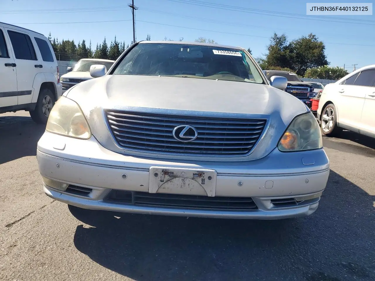 2004 LEXUS LS VIN JTHBN36F440132125 — фото 5
