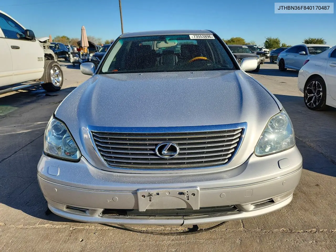 2004 LEXUS LS VIN JTHBN36F840170487 — фото 5