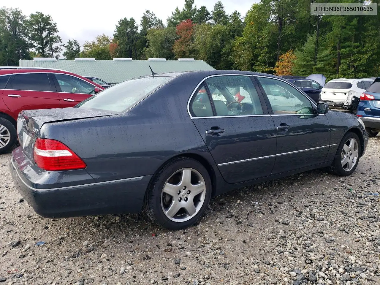 2005 LEXUS LS VIN JTHBN36F355010635 — фото 3