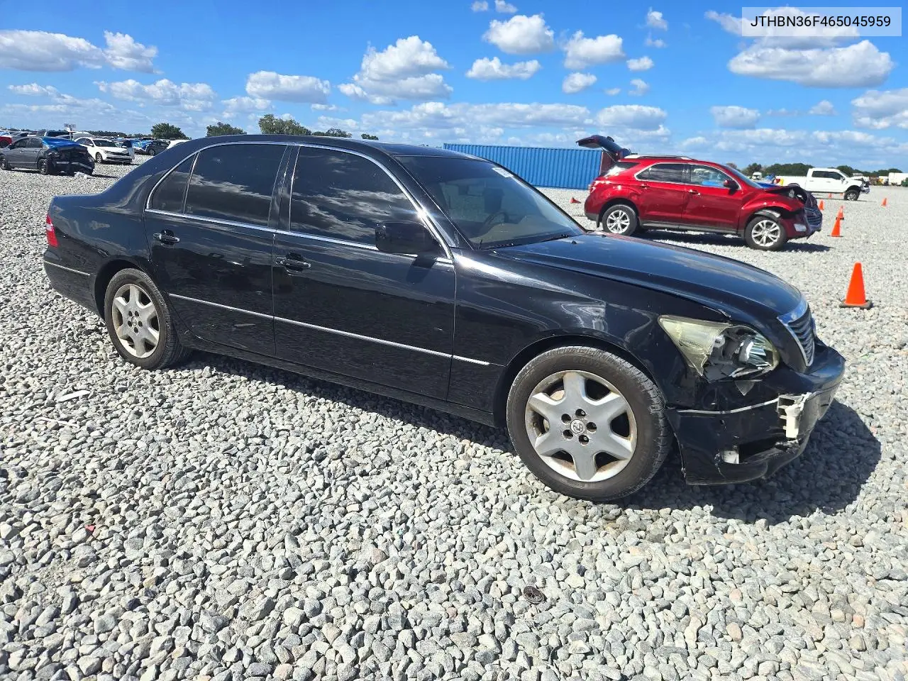 2006 LEXUS LS VIN JTHBN36F465045959 — фото 4