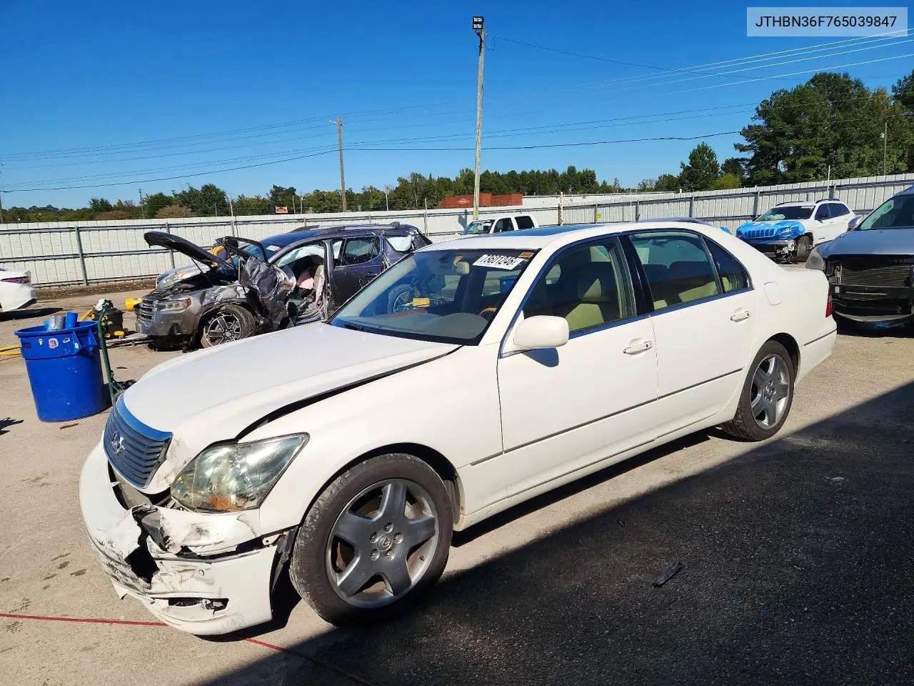 LEXUS LS 2006, VIN JTHBN36F765039847