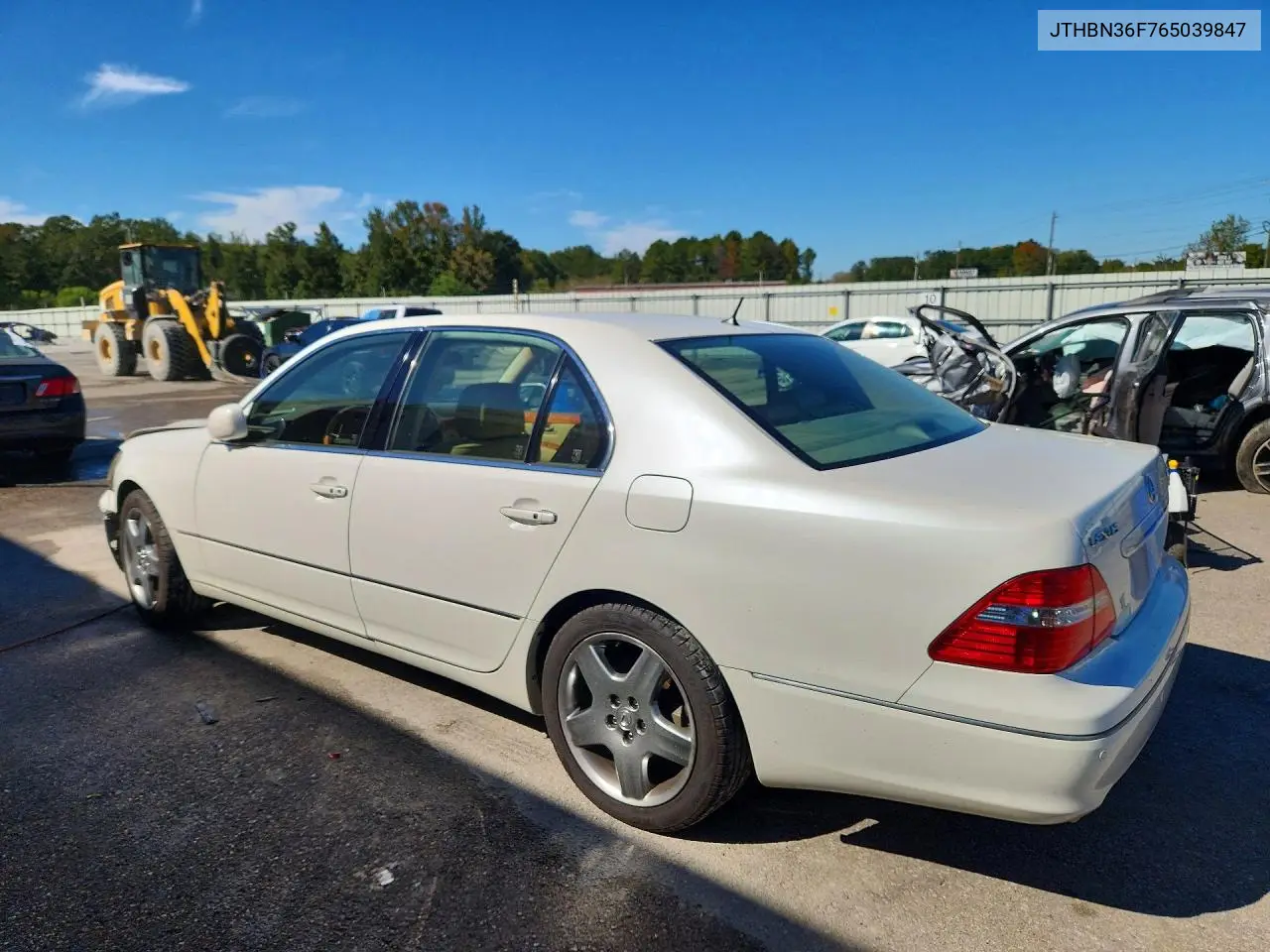 2006 LEXUS LS VIN JTHBN36F765039847 — фото 2