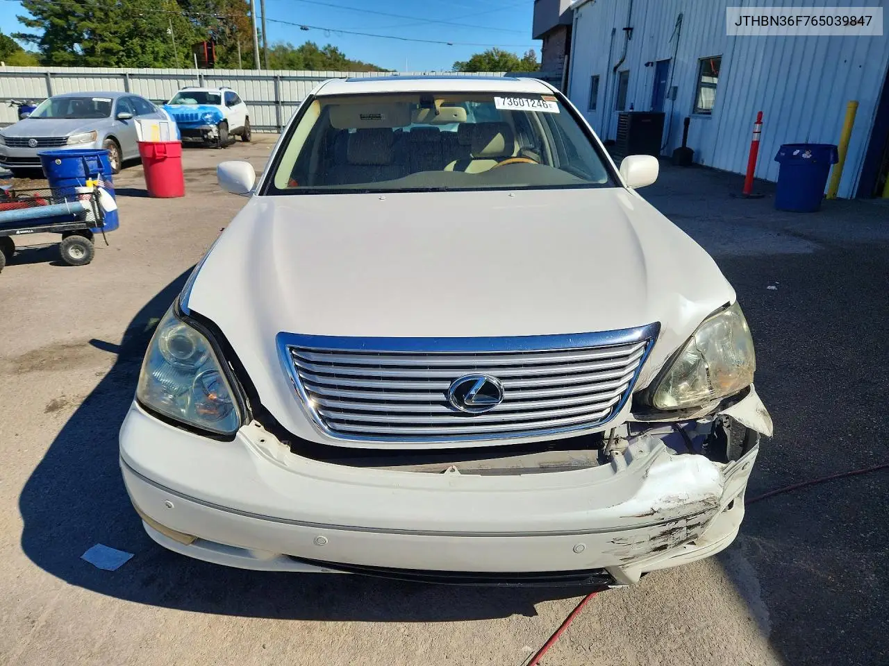 2006 LEXUS LS VIN JTHBN36F765039847 — фото 5