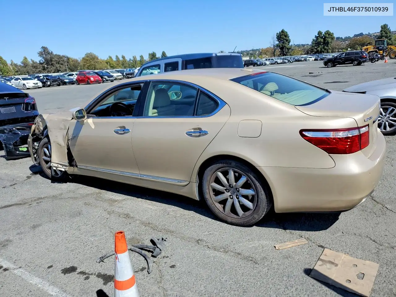 2007 LEXUS LS VIN JTHBL46F375010939 — фото 2