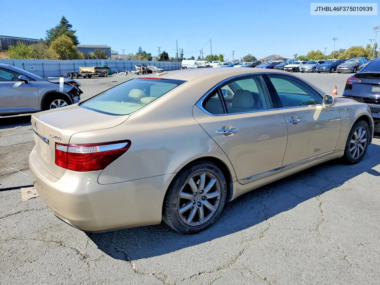 2007 LEXUS LS VIN JTHBL46F375010939 — фото 3