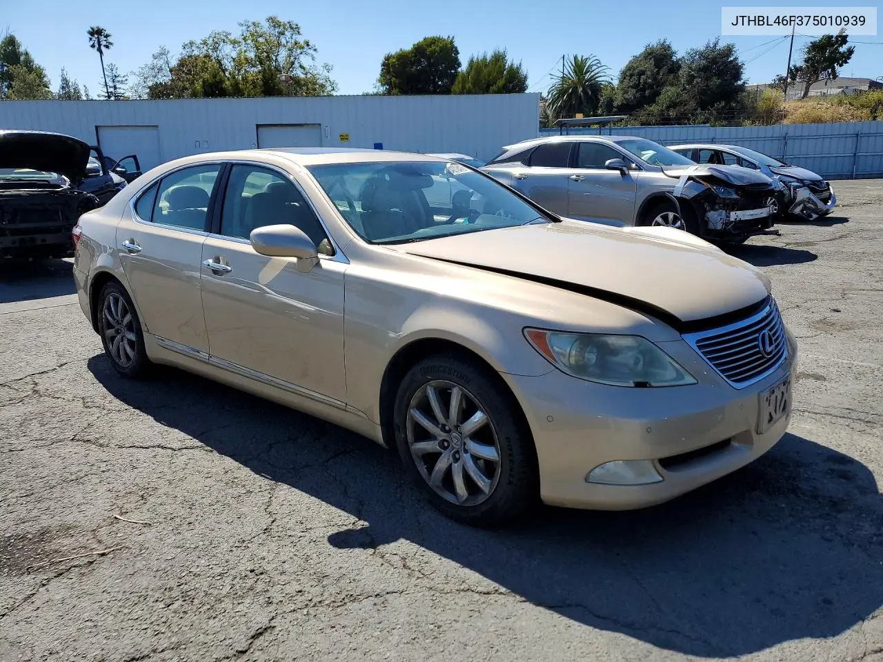 2007 LEXUS LS VIN JTHBL46F375010939 — фото 4