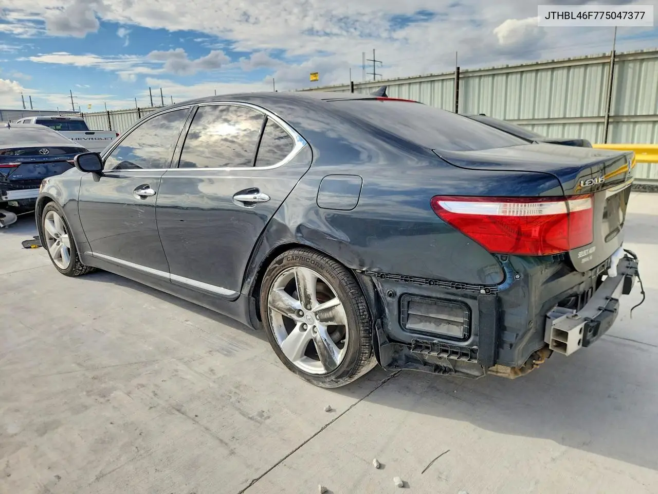 2007 LEXUS LS VIN JTHBL46F775047377 — фото 2