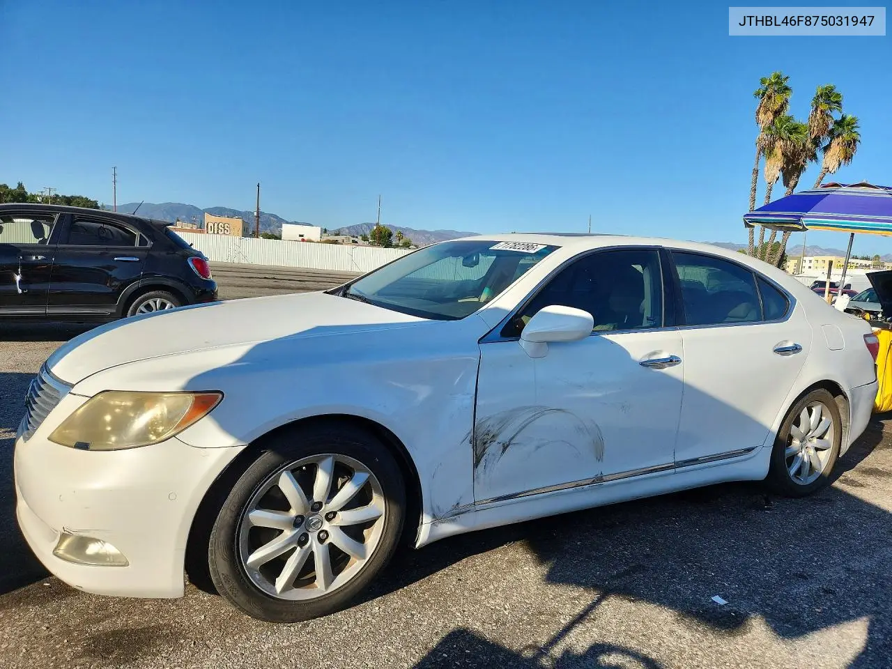 LEXUS LS 2007, VIN JTHBL46F875031947
