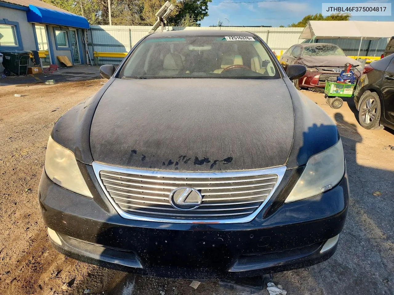 2007 LEXUS LS VIN JTHBL46F375004817 — фото 5