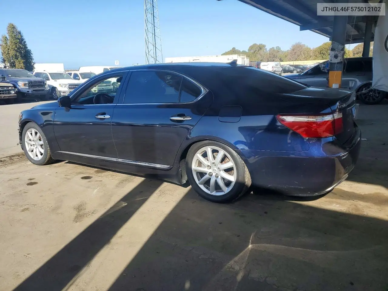 2007 LEXUS LS VIN JTHGL46F575012102 — фото 2