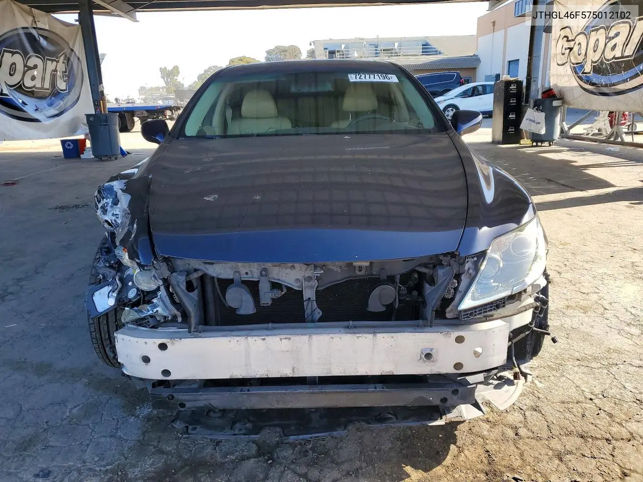 2007 LEXUS LS VIN JTHGL46F575012102 — фото 5