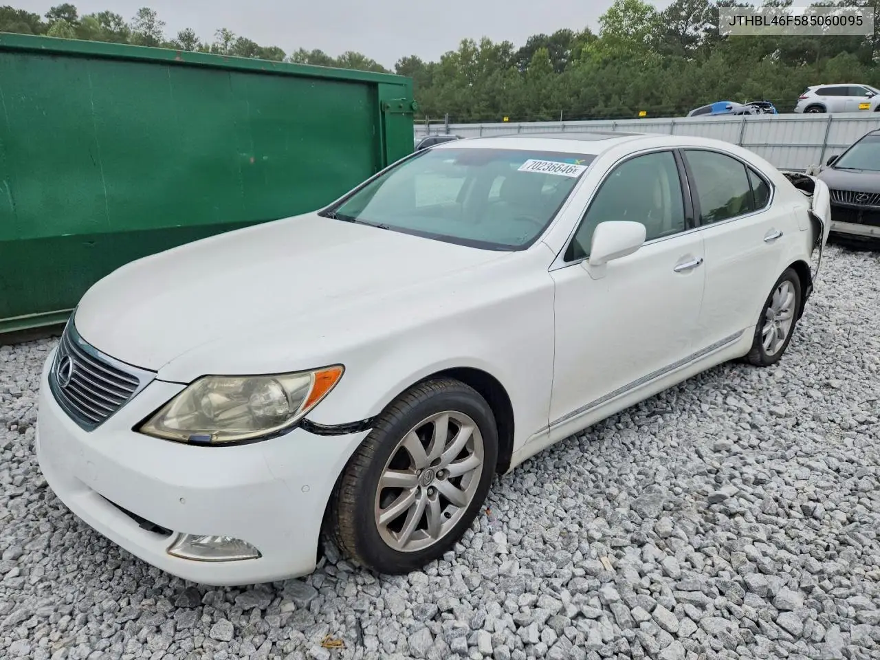 LEXUS LS 2008, VIN JTHBL46F585060095