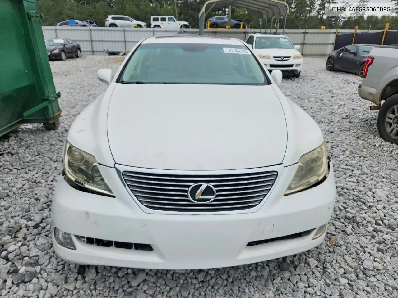 2008 LEXUS LS VIN JTHBL46F585060095 — фото 5