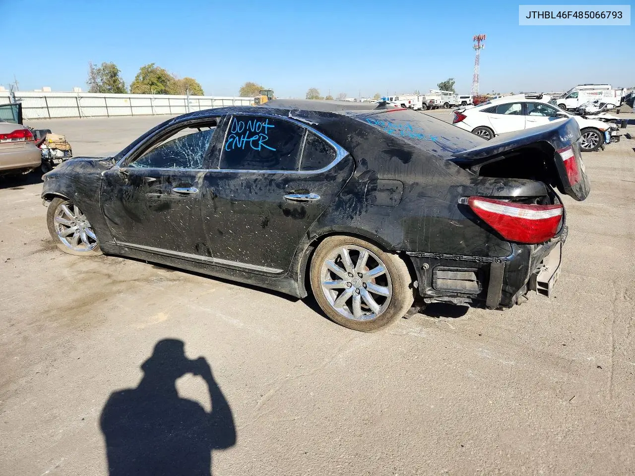 2008 LEXUS LS VIN JTHBL46F485066793 — фото 2
