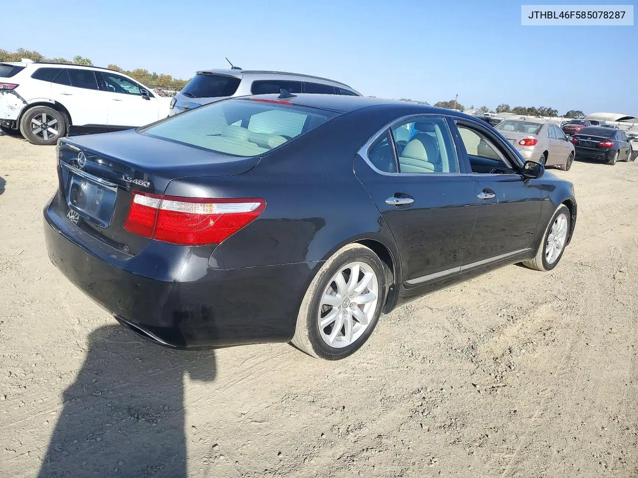 2008 LEXUS LS VIN JTHBL46F585078287 — фото 3