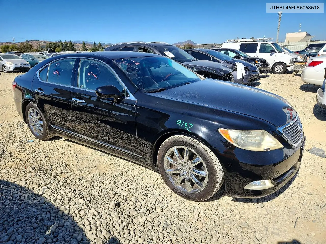 2008 LEXUS LS VIN JTHBL46F085063518 — фото 4
