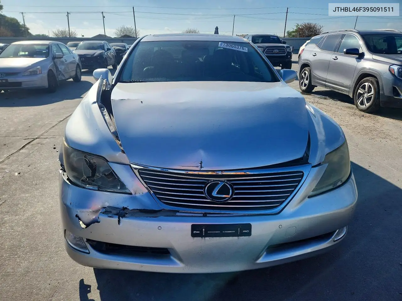 2009 LEXUS LS VIN JTHBL46F395091511 — фото 5