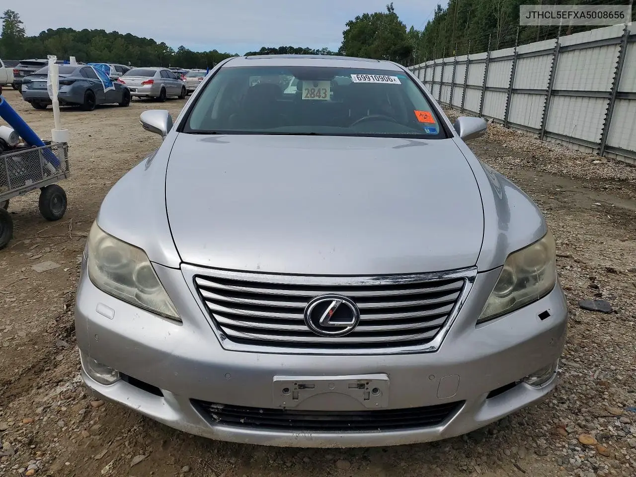 2010 LEXUS LS VIN JTHCL5EFXA5008656 — фото 5