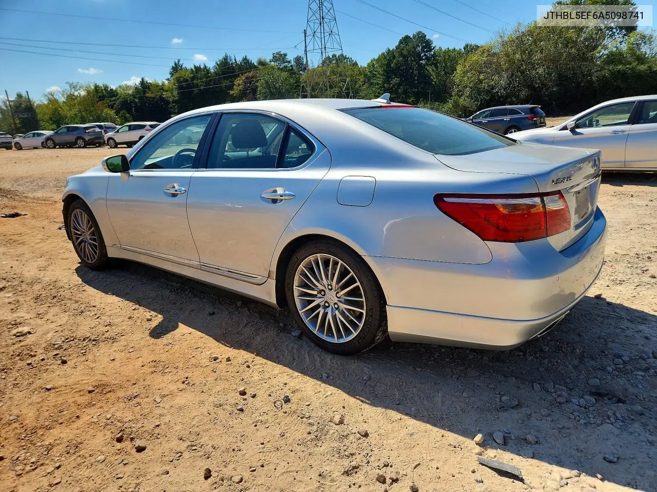 2010 LEXUS LS VIN JTHBL5EF6A5098741 — фото 2