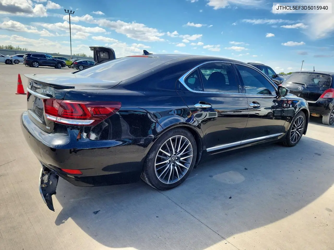 2013 LEXUS LS VIN JTHCL5EF3D5015940 — фото 3