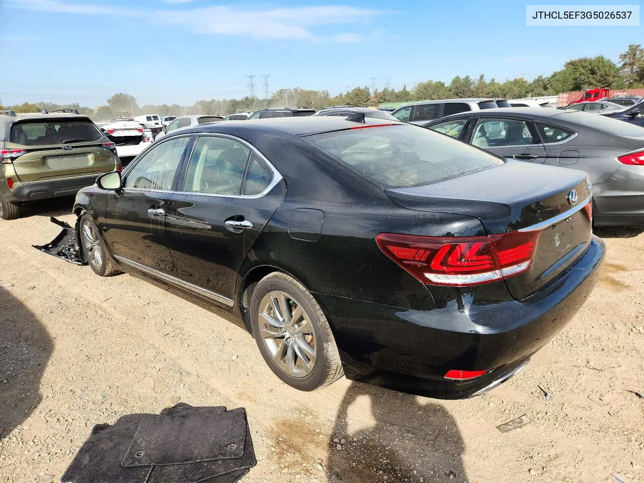 2016 LEXUS LS VIN JTHCL5EF3G5026537 — фото 2