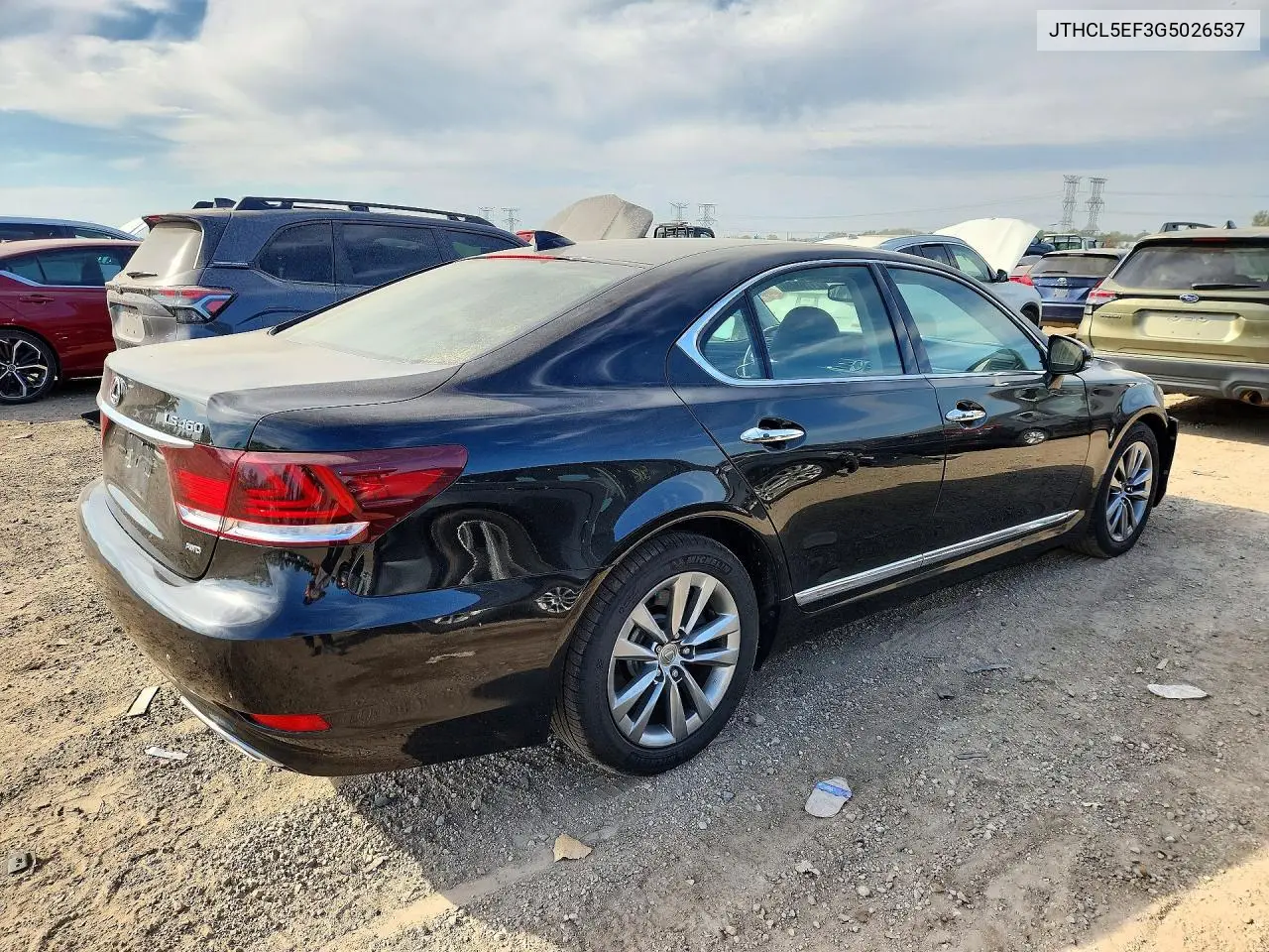 2016 LEXUS LS VIN JTHCL5EF3G5026537 — фото 3