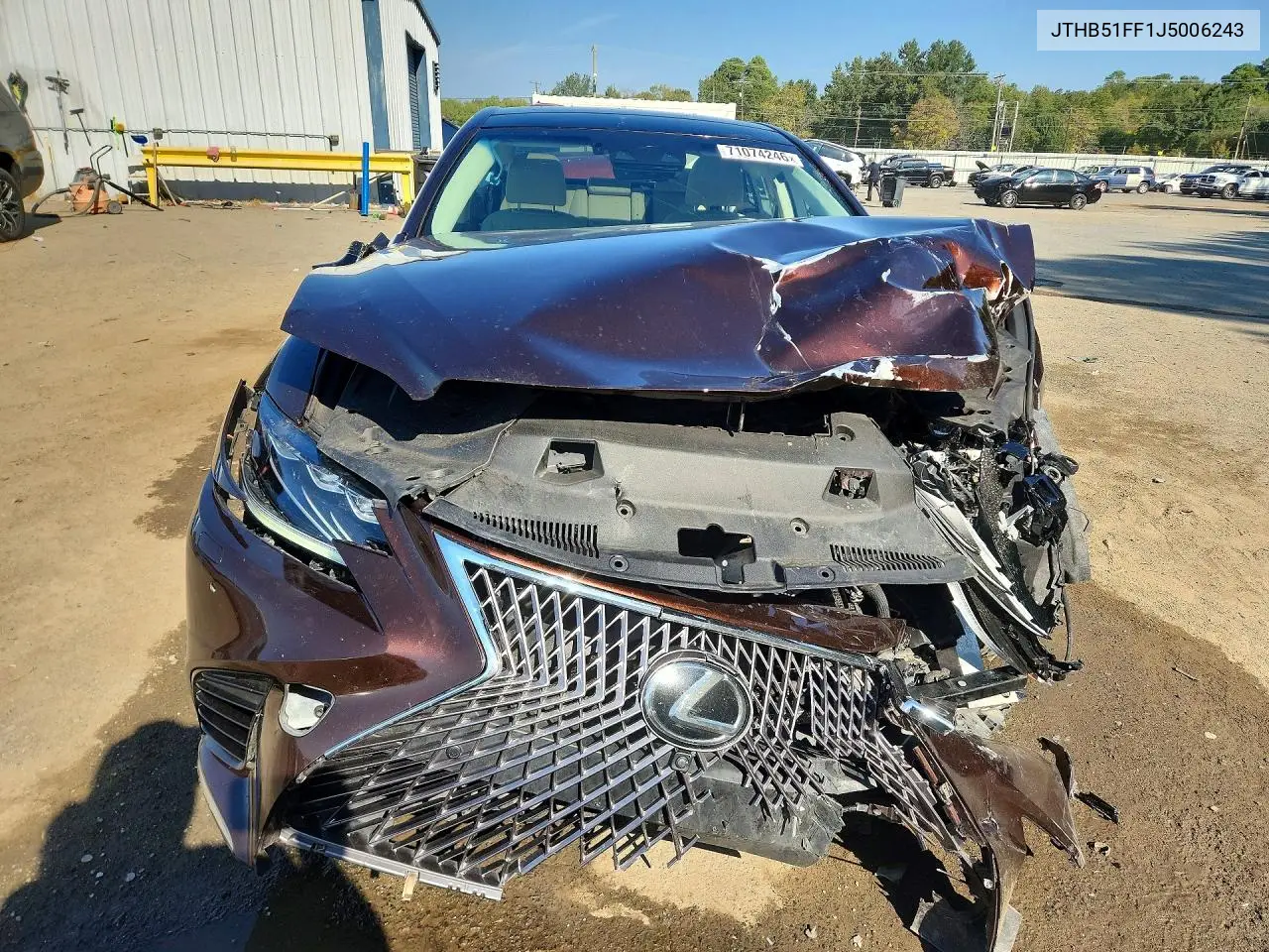 2018 LEXUS LS VIN JTHB51FF1J5006243 — фото 5