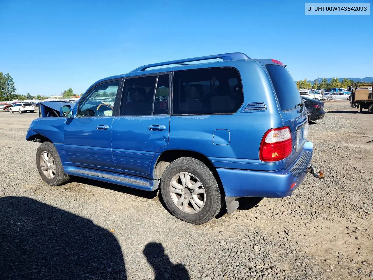 2004 LEXUS LX VIN JTJHT00W143542093 — фото 2