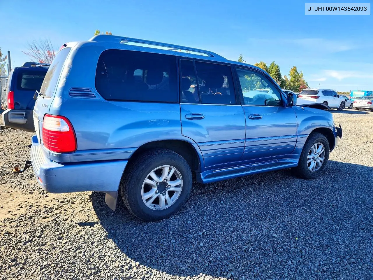 2004 LEXUS LX VIN JTJHT00W143542093 — фото 3