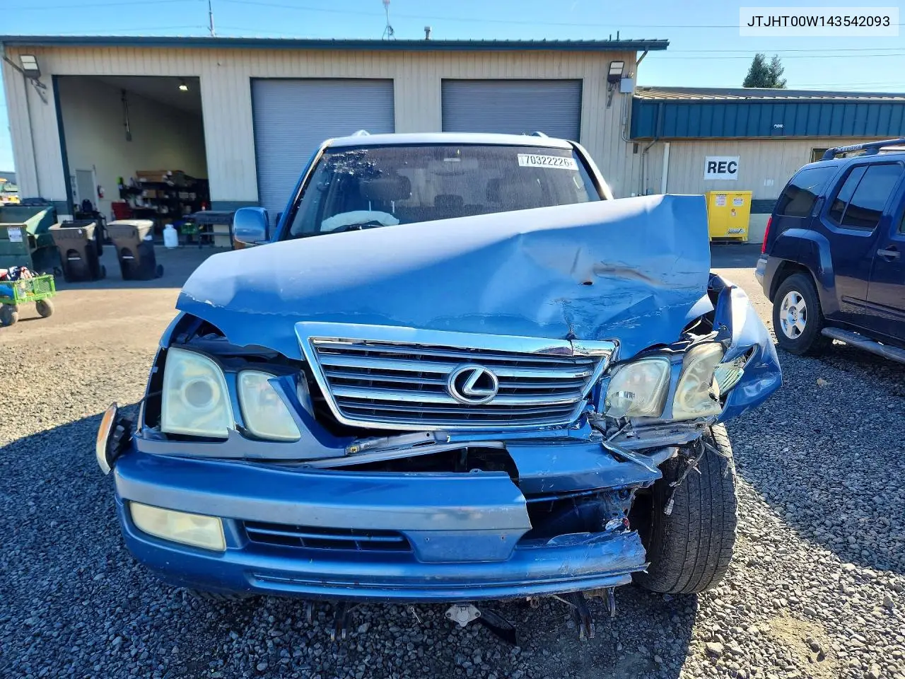 2004 LEXUS LX VIN JTJHT00W143542093 — фото 5