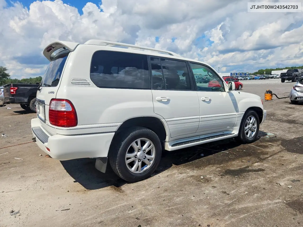 2004 LEXUS LX VIN JTJHT00W243542703 — фото 3