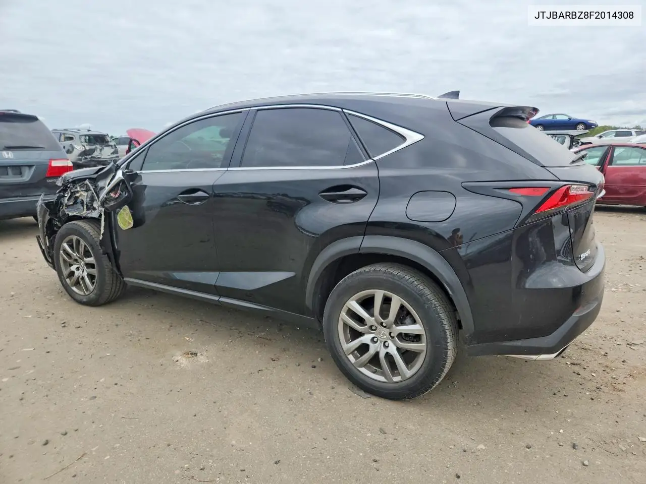 2015 LEXUS NX VIN JTJBARBZ8F2014308 — фото 2