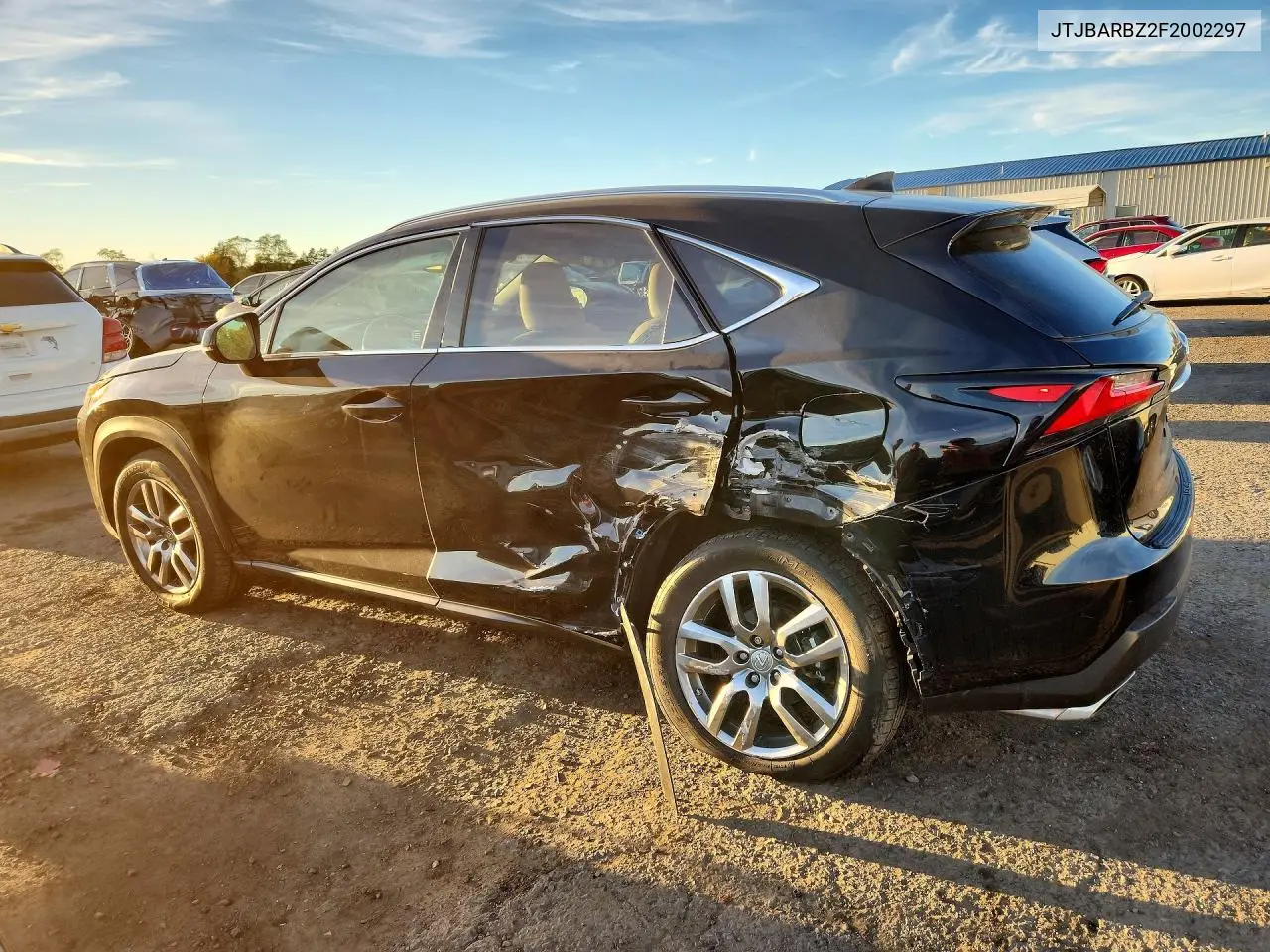 2015 LEXUS NX VIN JTJBARBZ2F2002297 — фото 2