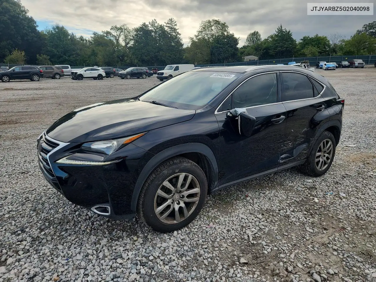LEXUS NX 2016, VIN JTJYARBZ5G2040098
