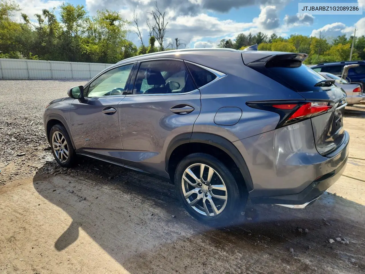 2016 LEXUS NX VIN JTJBARBZ1G2089286 — фото 2