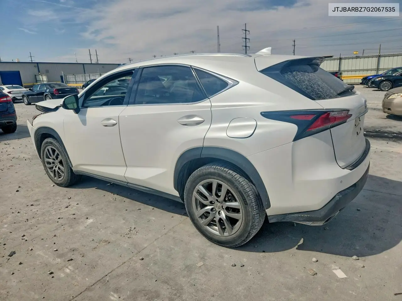 2016 LEXUS NX VIN JTJBARBZ7G2067535 — фото 2