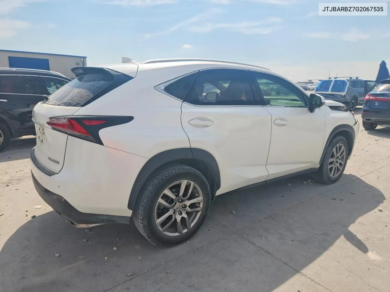 2016 LEXUS NX VIN JTJBARBZ7G2067535 — фото 3