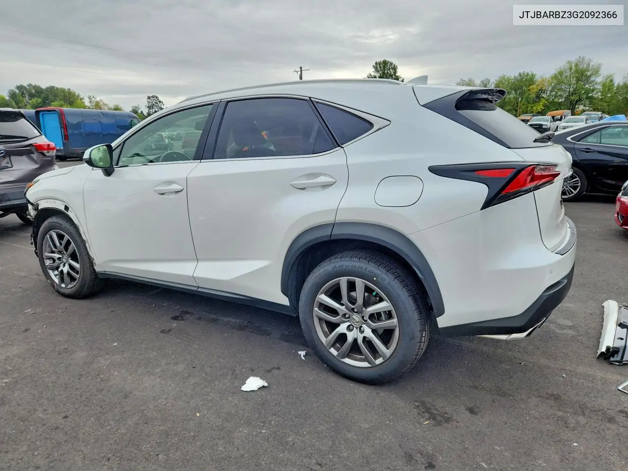 2016 LEXUS NX VIN JTJBARBZ3G2092366 — фото 2