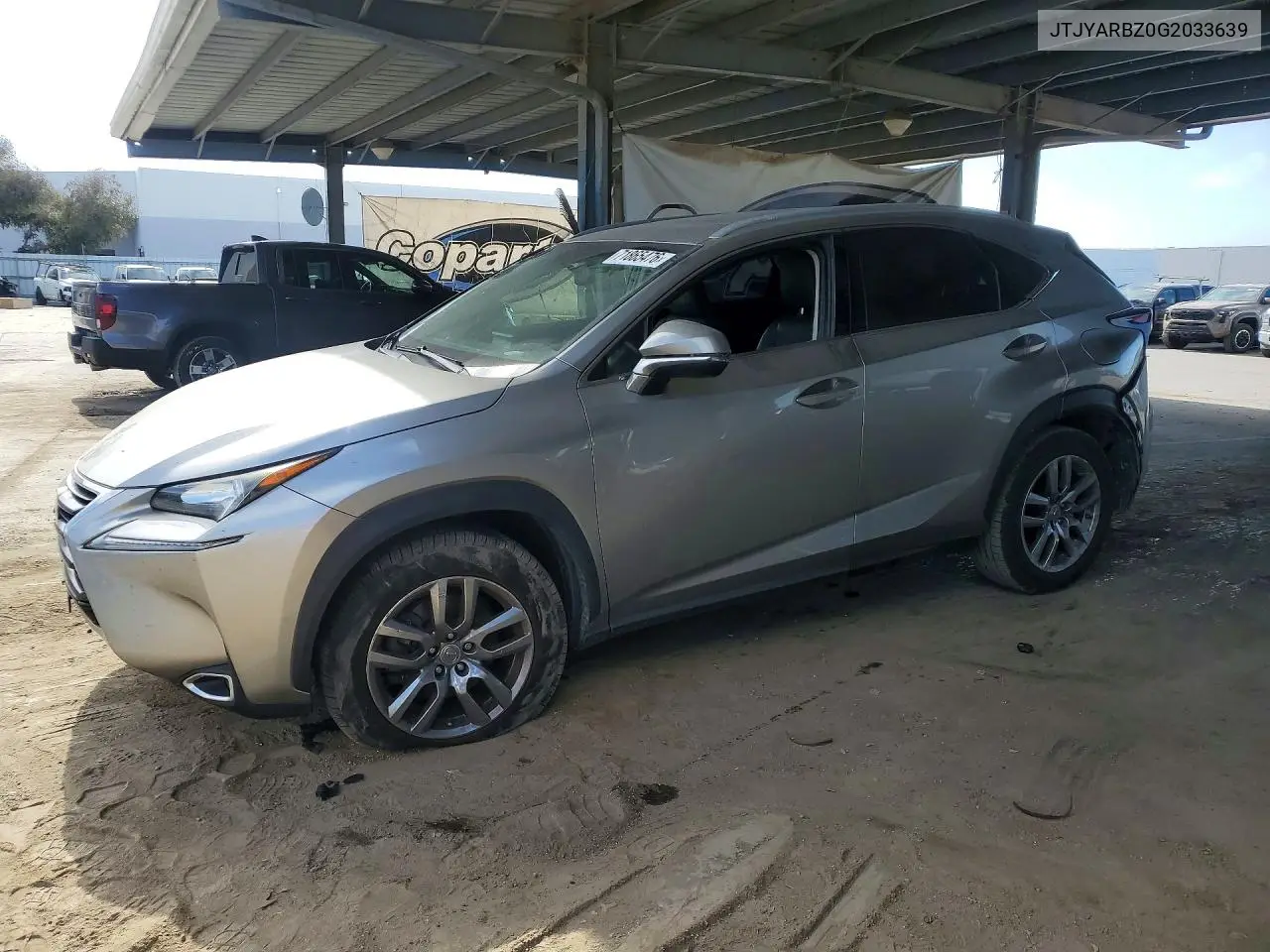 LEXUS NX 2016, VIN JTJYARBZ0G2033639