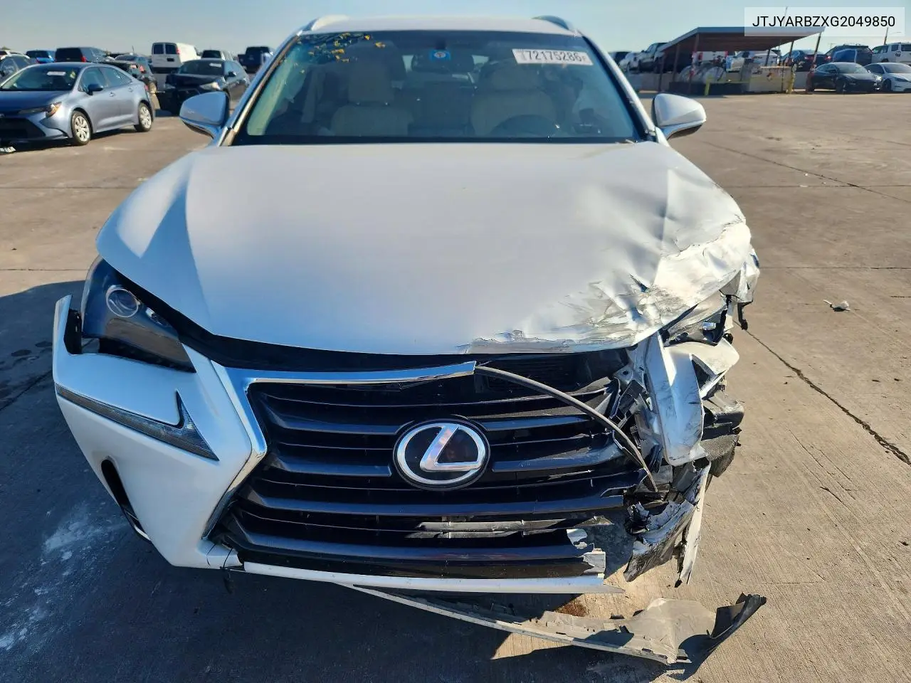 2016 LEXUS NX VIN JTJYARBZXG2049850 — фото 5