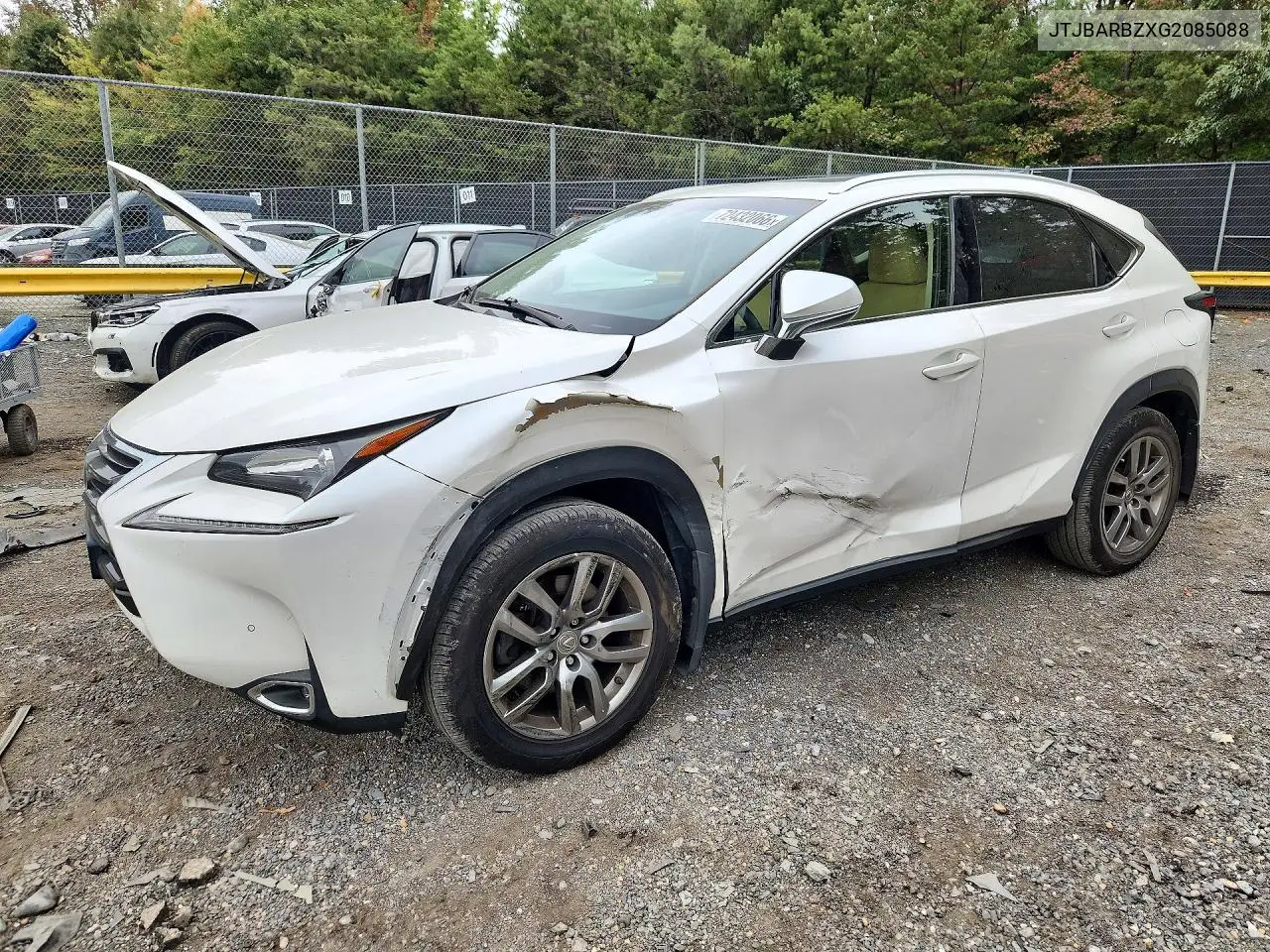 LEXUS NX 2016, VIN JTJBARBZXG2085088