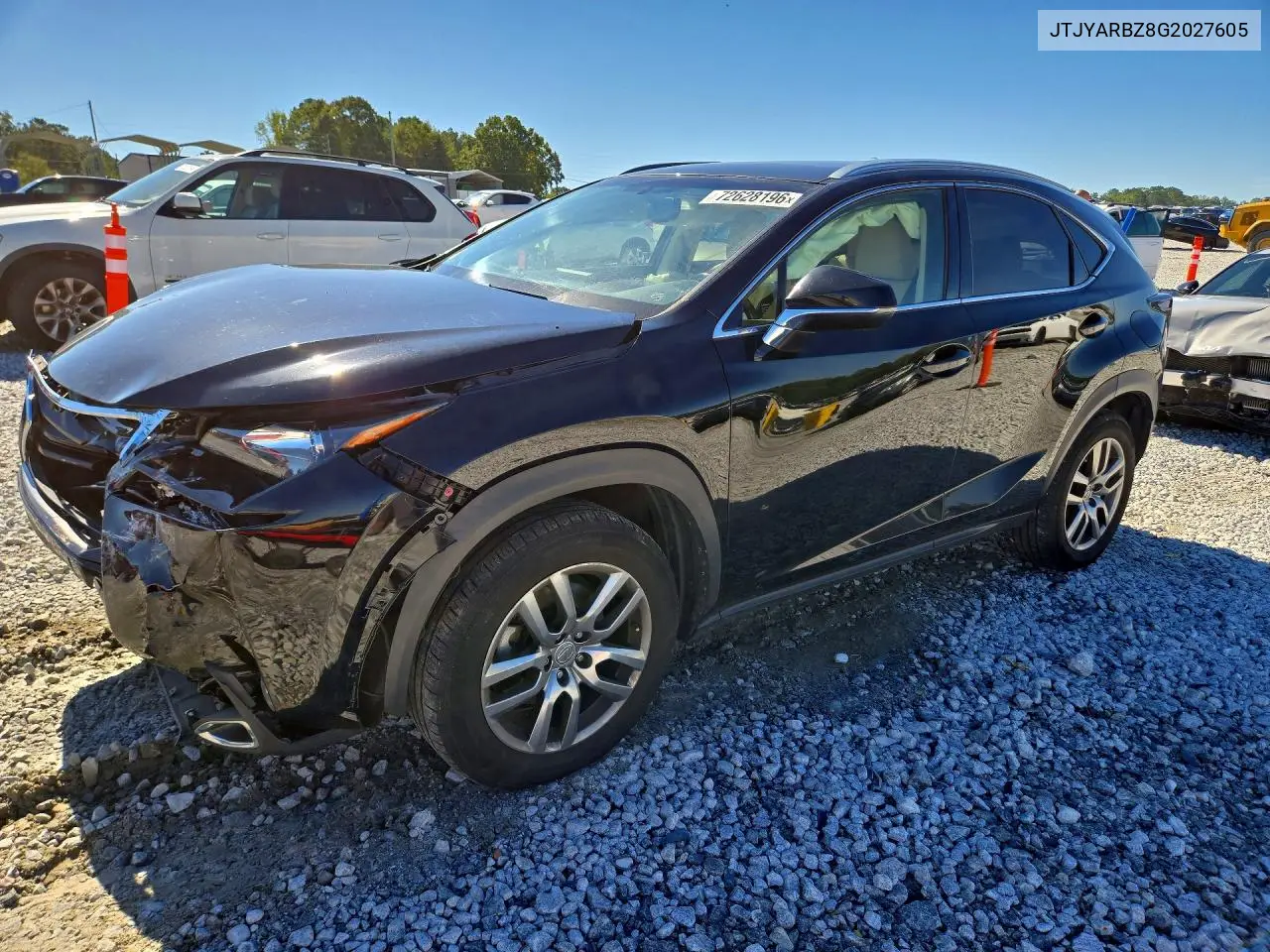 LEXUS NX 2016, VIN JTJYARBZ8G2027605